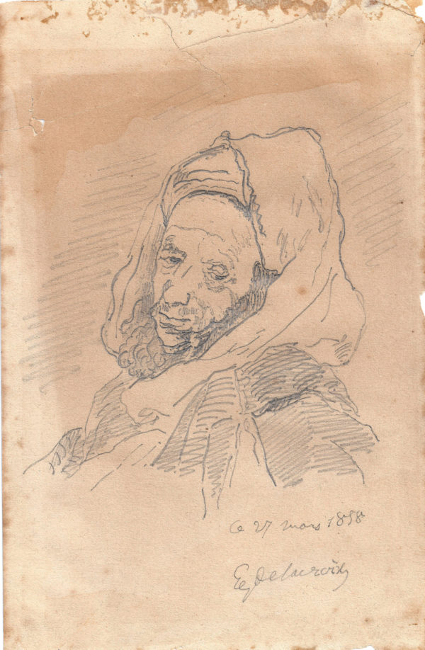 Eugene Delacroix - Moro de medio cuerpo