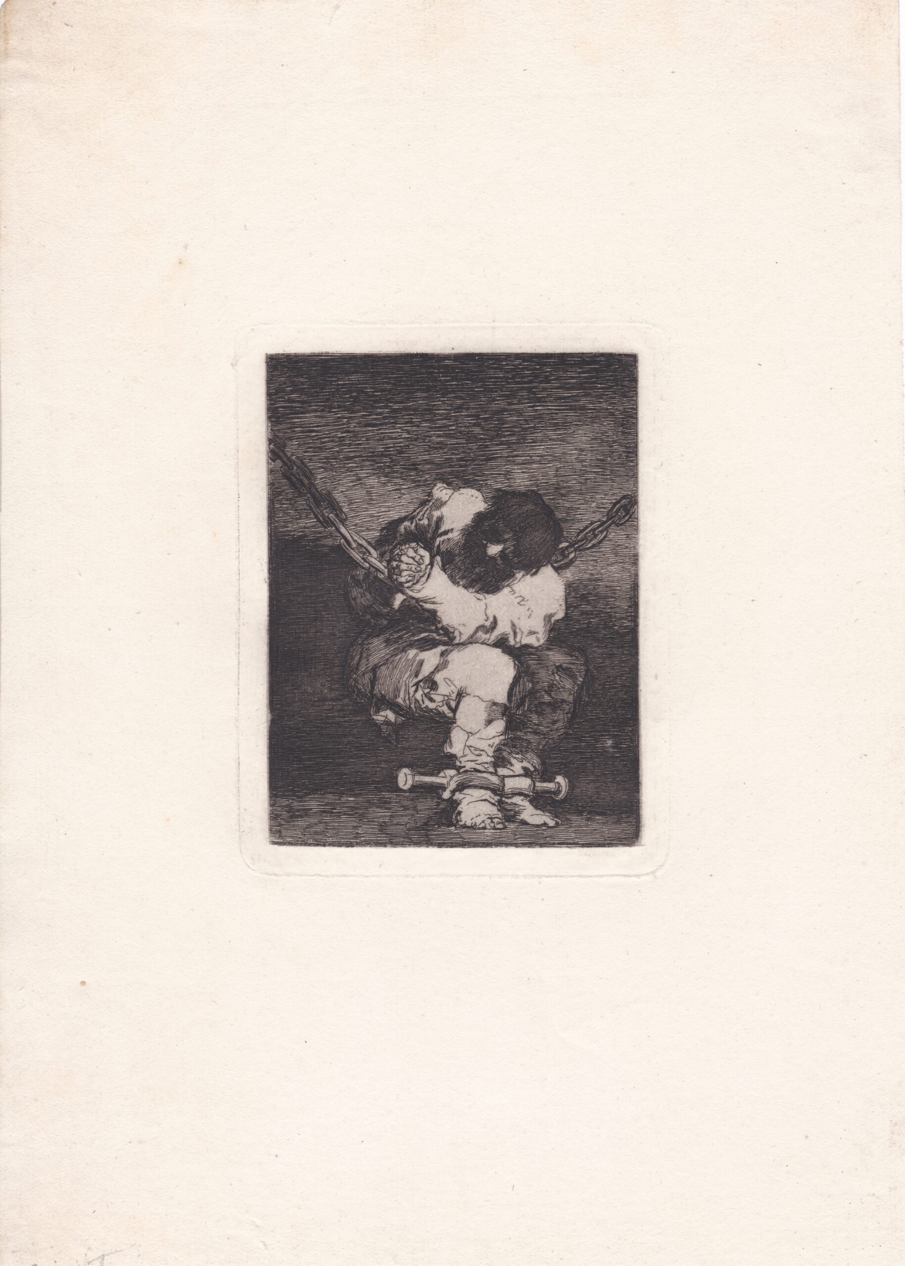 Francisco de Goya - Tan bárbara la seguridad como el delito. Prueba de trabajo